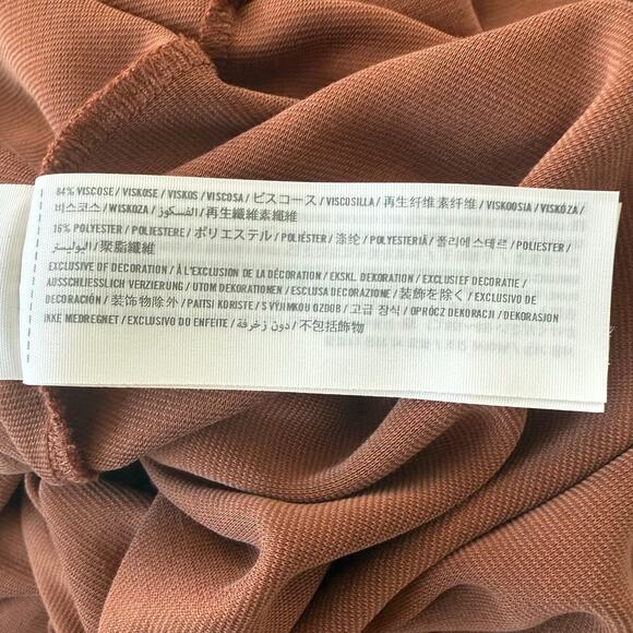 Abercrombie & Fitch Long Sleeve Shirt Dress Winter Dress Size Small Tan / Brown - Picture 9 of 12